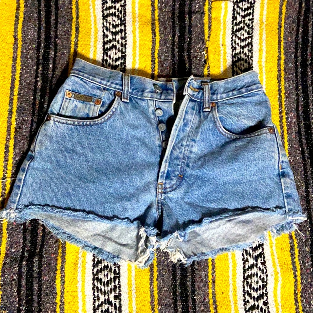 Vintage, button fly, Calvin Kline shorts, size 3